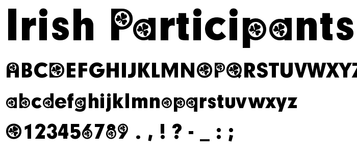 Irish Participants font